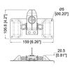 Penn Elcom Large Surface Mount Twist Latch Pre-Riveted into Protector Plate with Protective Ridges 2017-7658