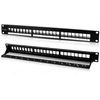 24-Port Keystone Jack Blank Patch Panel Plate Cat5e Cat6 RJ45 19" Rack Mount 1U