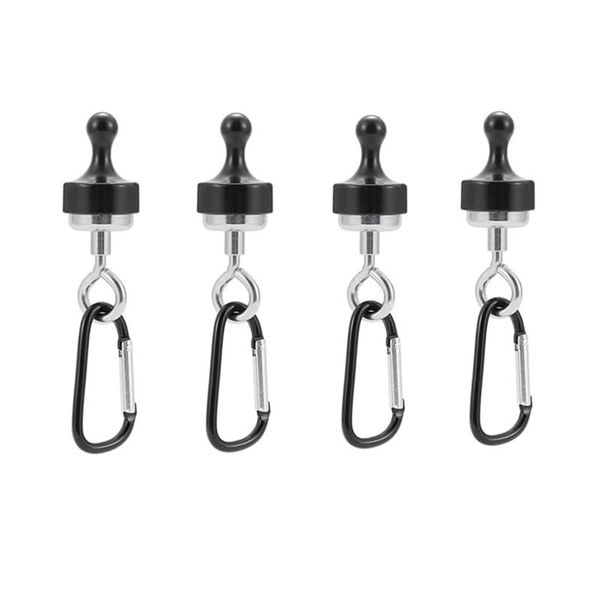 Lantern Hook, Magnetic, Hang Burger, Assomatus, Magnetic Hook for Camping, For Tents, Strong Magnetic Hook, Carabiner Included, Multifunctional, For LED Lanterns, Camping Hooks (4)