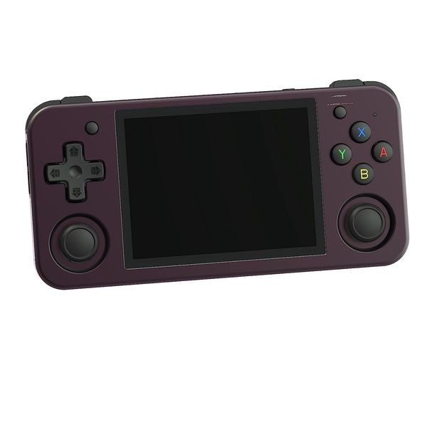 RG353M Handheld Game Console , Aluminum Alloy CNC Process Dual OS Android 11 + Linux System Support 5G WiFi 4.2 Bluetooth Built-in 64G SD Card 4452 Games(Purple)