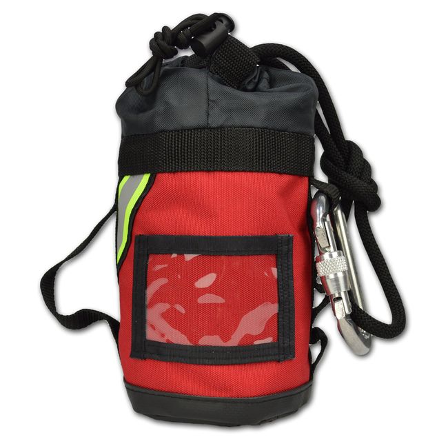 Lightning X Fire Rescue Personal Escape Rope Bag Bail Out Kit w/ 40' x 8mm Rope & Carabiner NFPA - Red