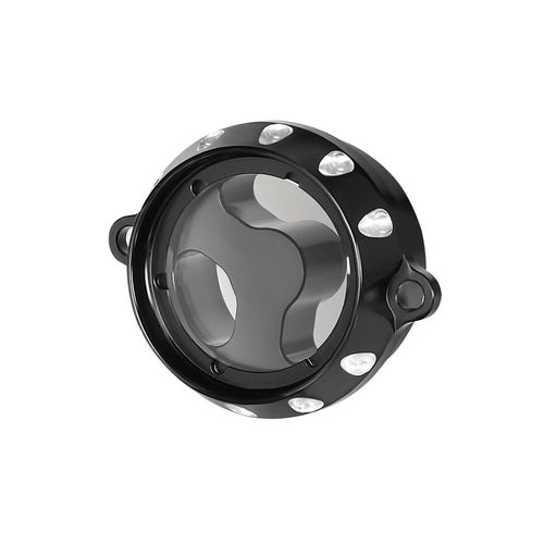KLR 650 Motorcycle Perspective Oil Filter Cover Cap CNC Aluminum Compatible With KLR650 1987-2025 Black 3D Carving