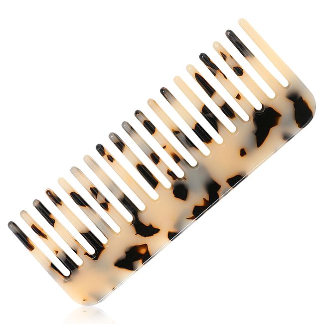 Rumyve Hair Comb Wide Teeth,Wide Comb for Combing Curly Hair,Durable Weight Light Wide Comb Brush Out Curly Women Girls Men Wet Dry Hair Styling(Marble)