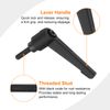 sourcing map 4Pcs M5 x 16mm Adjustable Knobs Handle Male Thread Push Button Ratchet Quick Release Locking Rotating Bolt for Lathe Machinery, Black