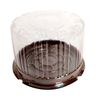 [Brown] Light Duty Clear Cake Boxes - Plastic Blister Dust Protection Cheesecake Mini