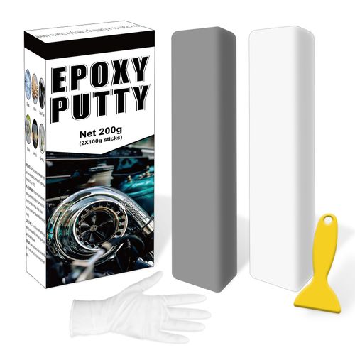 Epoxy Putty, 200g Epoxy Wood Filler, 2 Part Epoxy Metal Putty, Plastic, Glass, Ceramic Sink Crack Repair for Fast Repair And Bonding, Heat Resistant & Waterproof (Grey)
