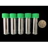 5ml Plastic Test Tubes vials Sample containers Powder Craft with Green Screw caps (200)