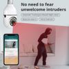 4X 360° 1080P IP E27 Light Bulb Camera WiFi IR Night SmartHome Wireless Security