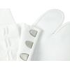 Unisex Broadcloth Split - Toe "Tabi" Socks, White, 4 Clasps, 21 - 30 CM - White