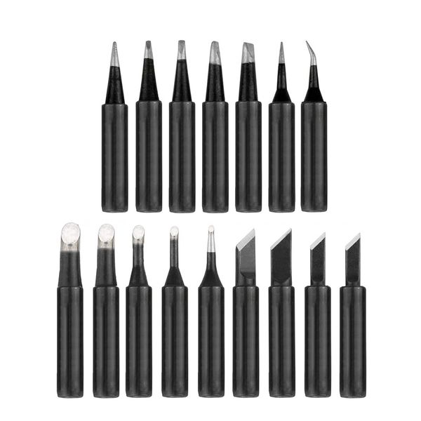 Saipor 16 Pcs 900M-T Soldering Irons Tips Lead-Free Solder Tips Welding Tips Welding Head Tool Accessories for 936 Soldering Station