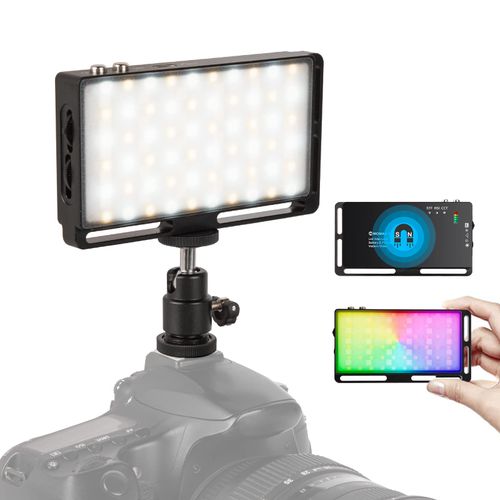 LED Video Light, Moman ML1 RGB Photography Continuous Lights CRI95+/3000~6500K Full Colour, Mini Portable Rechargeable Aluminium Dimmable Light for DSLR Camera, LED-Video-Camera-Portable-Light