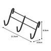 Iris Ohyama MPA-3F Mesh Panel Hooks, 3 Rows, Black