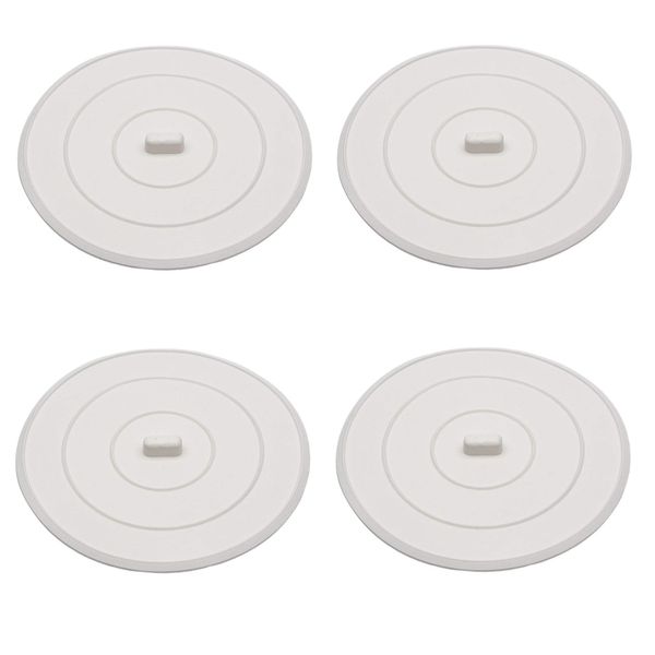 DANCO Flat Suction Sink Stopper, 5 Inch, White, 1-Pack (89042) (4, White)