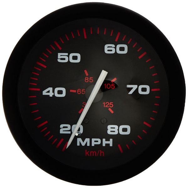 Sierra International 57899P Amega Domed Pitot Type Scratch Resistant Speedometer Kit, 3"