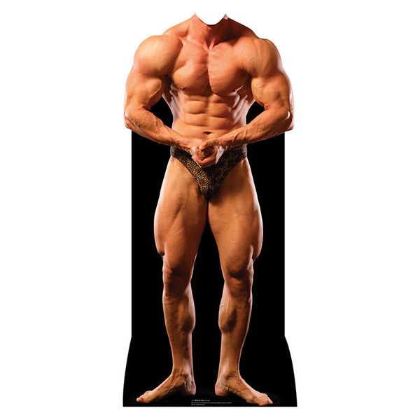 MALE BODYBUILDER Lifesize Stand-In CARDBOARD CUTOUT Standin Standup Standee Prop