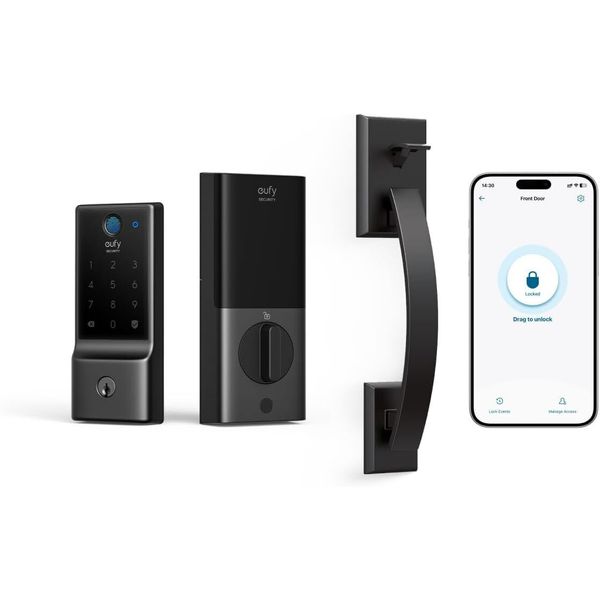 eufy Smart Lock C220 w/Handleset Fingerprint Keyless Entry Door Lock App Control