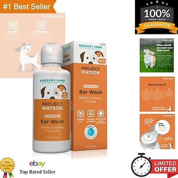 Ear Wash for Dogs, Gentle pH Balanced Formula to Help Support Ear Health & Hy...