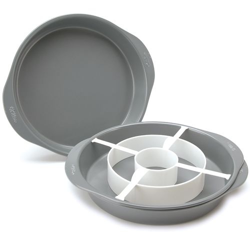 Wilton Round Checkerboard Cake Pan Set, 4-Piece, Steel