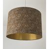 Leopard Animal Print Brushed Gold Drum Lampshade
