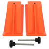 2PCS Tractor Bucket Ski Edge Tamer Skid Protector Snow Leaf Removal Orange