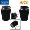 2PCS 3"76mm High Flow Inlet Dry Air Filter Cold Air Intake Cone Replacement