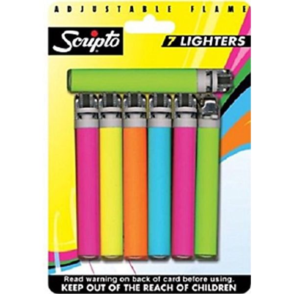 Scripto Lighters, 7 Count