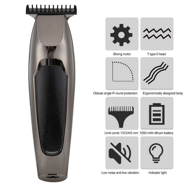 Electric Hair Trimmer USB Rechargeable Indicator Shaver Portable