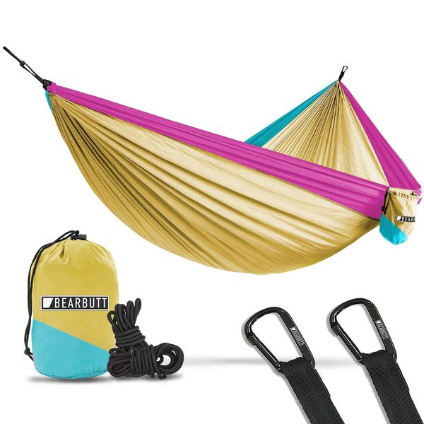 Bear Butt Camping Hammock - Hammock - Camping Gear - 2 Person Hammock - Backpacking Tree Hammock - Double Hammock Camping - Hiking Gear - Portable Hammock for Camping - Travel Hammock - Outdoor