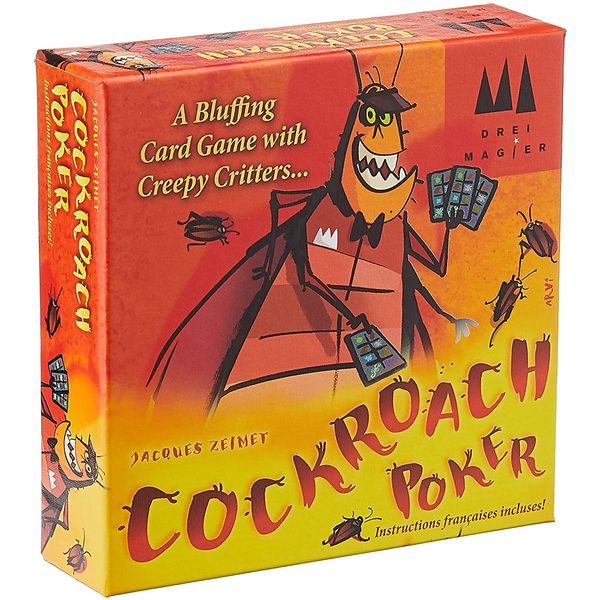 Cockroach Poker Party Game | Bluffing Strategy Card Game for Adults and Kids | Ages 8+ | 3-6 Players | Average Playtime 15-25 Minutes