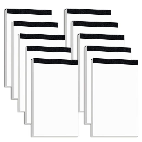 10 Pack Blank Notepad Ruled for Work 50 Sheets Study Servers Daily Planning Small Notepad 3x5 Inch Note Pads Refills Notes Memo Pads White Paper Pads Writing Pads Scratch Note Pad for Office Supplies