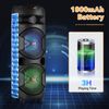 Dual 8 Inch Woofer Bluetooth Speaker System Portable Party Mic Remote FM