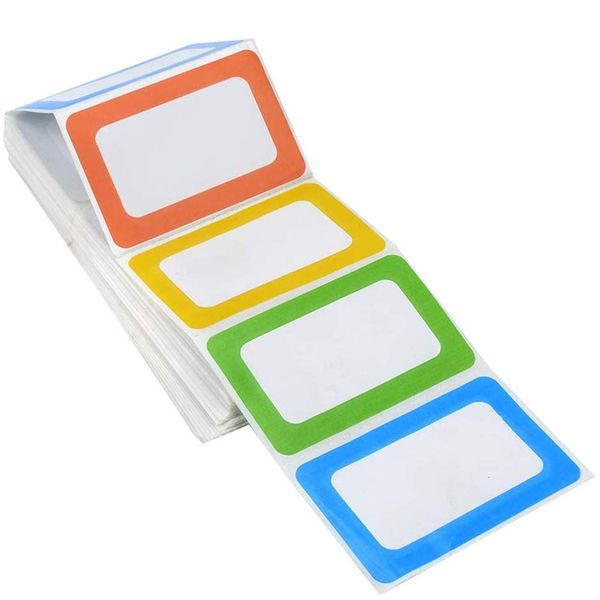 PinShion Name Labels Handwritten Stickers Waterproof Classification 200 Count