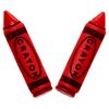 Bluebubble COLOUR MY WORLD Red Crayon Stud Earrings on Gift Card