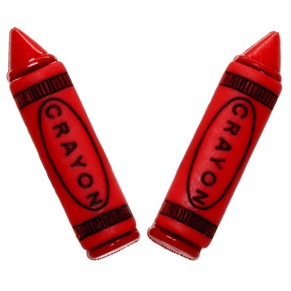 Bluebubble COLOUR MY WORLD Red Crayon Stud Earrings on Gift Card