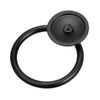 sourcing map 2Pcs Round Ring Pulls, Drawers Knobs Black Circle Drawer Handles Single Hole for Dresser Cupboard Wardrobe