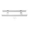 Silver H-shaped Double Sided Mirror Polishing Push Pull Door Handle 450*40*10mm