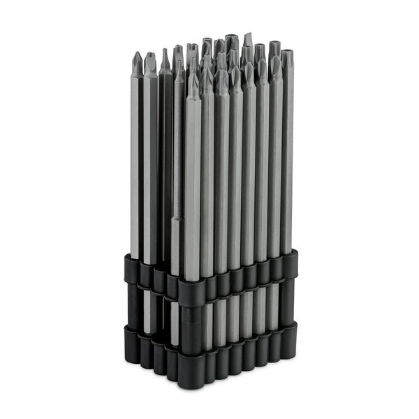 NEIKO 10224A Extra Long Security Bit Set |32-Piece Set | S2 Steel |1/4-Inch Hex Shank| 6-Inch Length | Phillips | Slotted | Tamper Proof Hex & Torx | PoziDriv | Spanner | Torq-Set | Tri-Wing