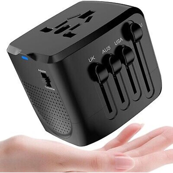 International Travel Adapter and Voltage Converter Step Down 220V to 110V W/Case