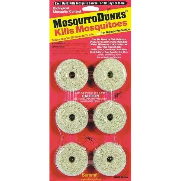 Summit Mosquito Dunks Biological Control 6-Pack Long-Lasting Mosquito Treatment