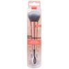 REAL TECHNIQUES Dual-Ended Primer Facial Skincare Brush & Stainless Steel Scoop, 1 Count, Pink