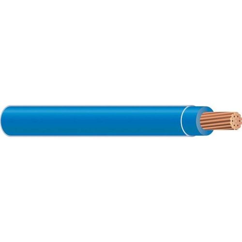 Wirenco 6 AWG 19-Stranded THHN Blue Copper Building Wire (100Ft Cut)