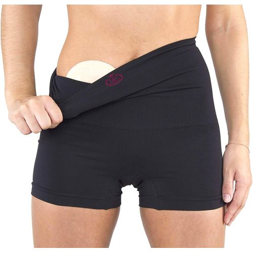 Comfizz Unisex Ostomy/Post Surgery Support Boxers | Level 2/Medium Support | High Rise Waist (Black, S/M)