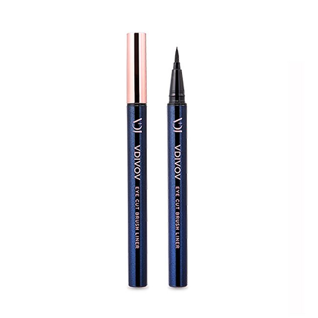 VDIVOV Eye Cut Brush Liner, 01 Black, 1ea