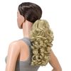 SWACC 12-Inch Short Screw Curls Claw Ponytail Extensions Synthetic Drawstring Curly Hairpiece Jaw Clip Hair Extension (Dark Honey Blonde/Bleach Blonde Mixed- 16/613)