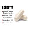 FORCE FACTOR DMAE Supplement for Concentration, Focus, and Healthy Cognitive Function, Brain Supplement & Neurotransmitter Support, Vegan, Non-GMO, 100 Capsules