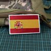 2 Stück Spanien Flagge Klettverschluss patch,Spanien Flagge Emblem Bestickter Aufnäher