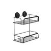 Croydex Stick 'n' Lock 2 Tier Cosmetic Basket Matt Black