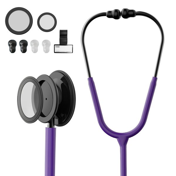 ★ 1500 yen off with coupon! ★ &quot;High quality stainless steel head&quot; stethoscope medical heart sound inner spring stethoscope double auscultation medical stethoscope set low frequency high frequency stethoscope pediatric examination earpiece soft e