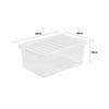 JMS we create smile [Pack of 3] Home Office Clear Plastic Stackable Storage Boxes & Lids (45 Litre)