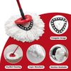 NEWE Mop Heads Replacements 2 Pack with Triangle Base for O-Cedar EasyWring 1 Tank System, Microfiber Spin Mops Replace Refills for Deep Cleaning All Floors (White)